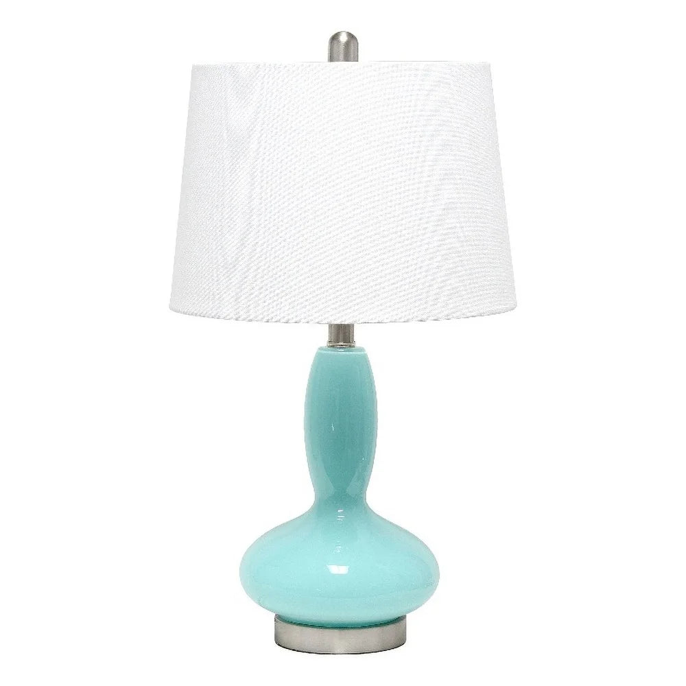XMSJ Contemporary Glass Table Lamp With Fabric Shade