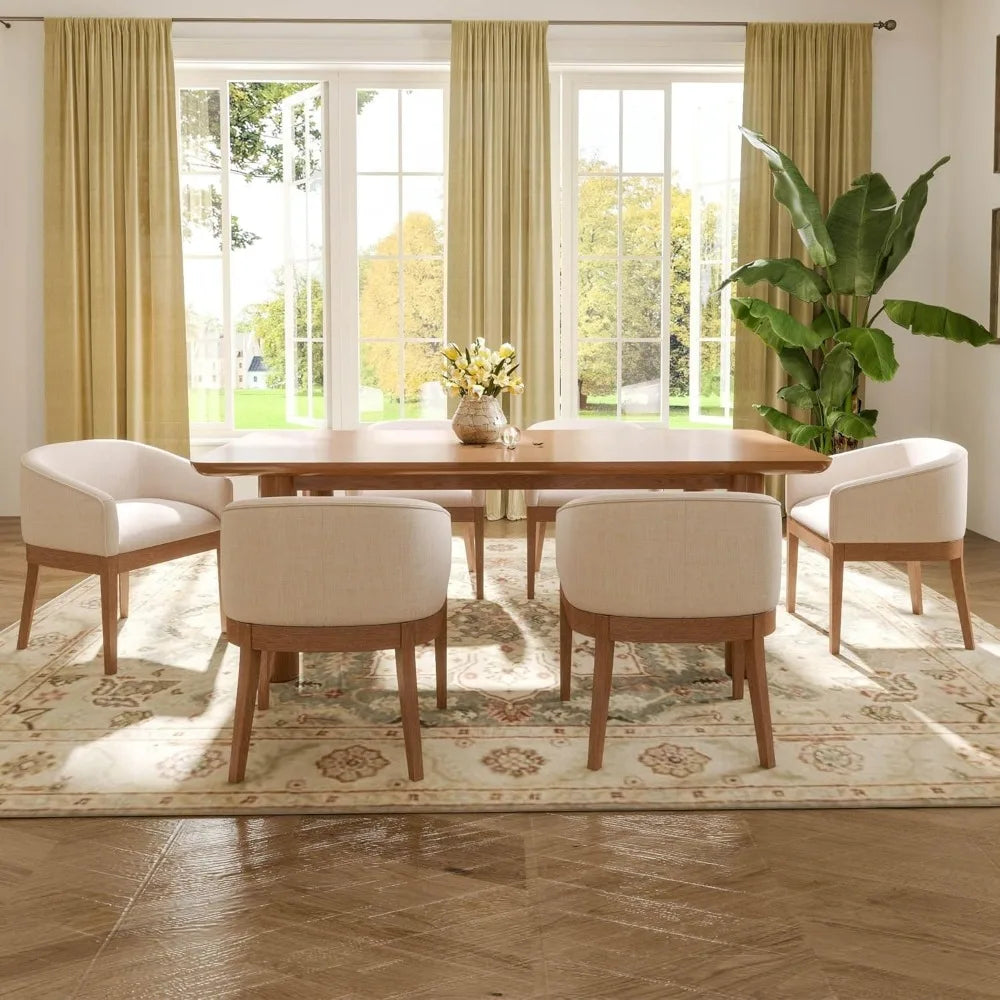 DAFIFY Washon Upholstered Dining Chairs Mid Century Set 4