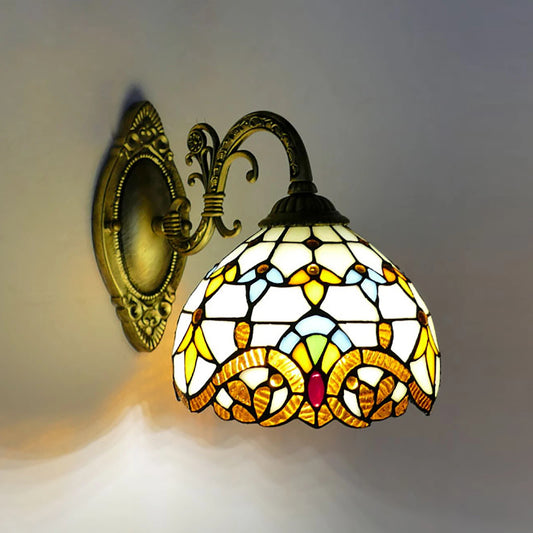 Tiffany Vintage Dome Wall Lamp For Living Room Decor