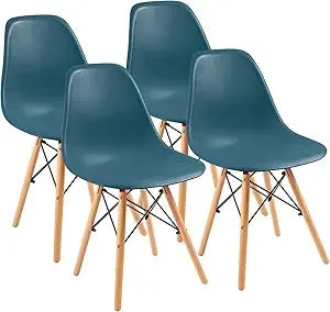 XMSJ Mid Century Modern Plastic Shell Dining Chair Pre Assembled