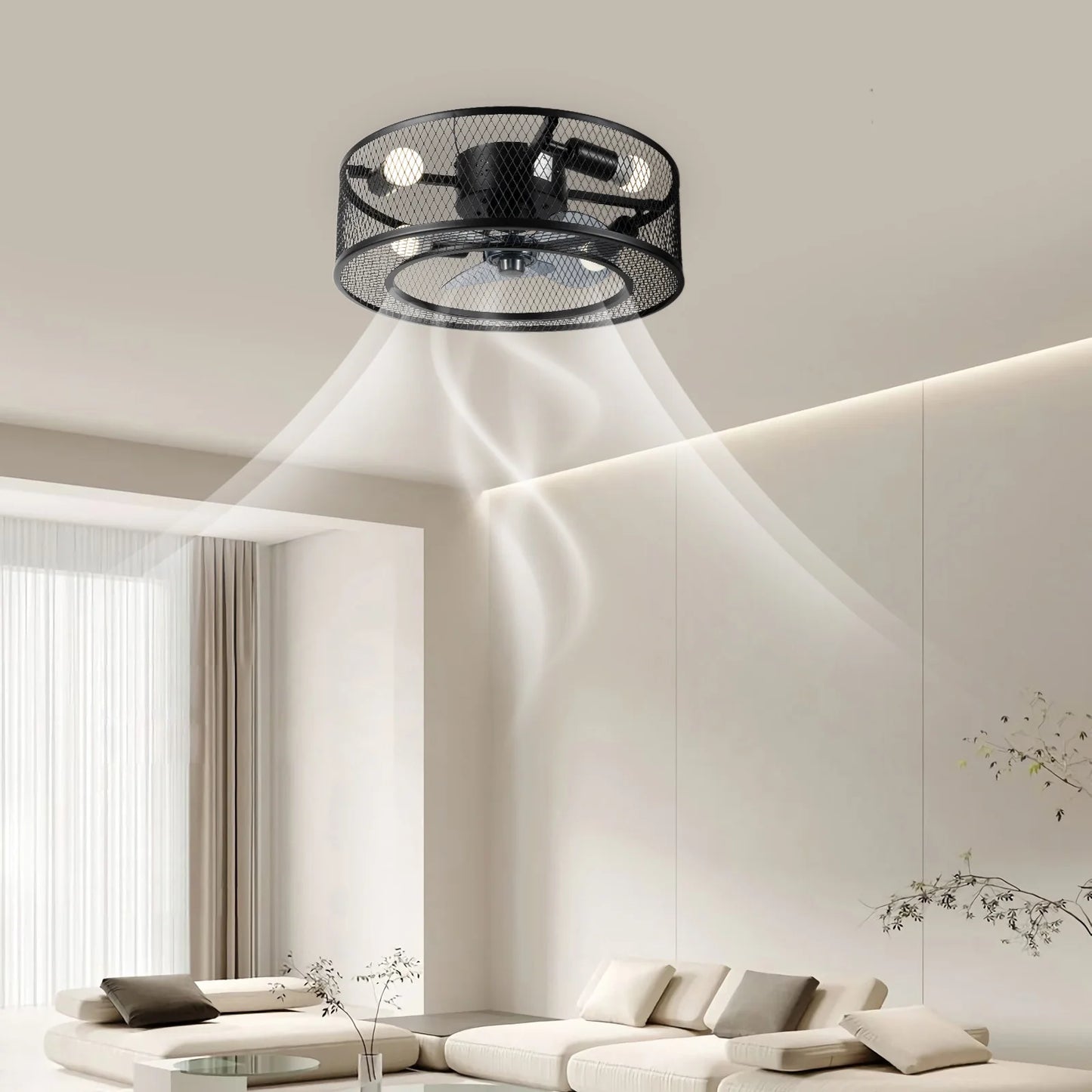 Neet Designs Emporium Caged Ceiling Fan Light Kit Remote