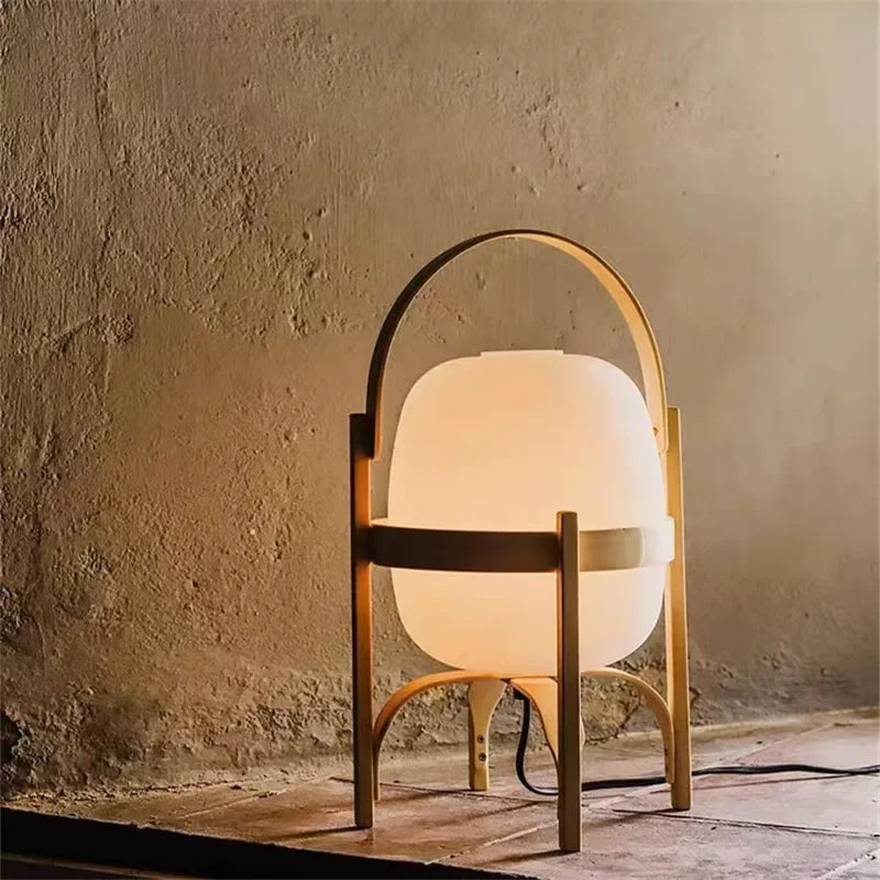 Wood Art LED Desk Lamp Modern Minimalist Bedside Light