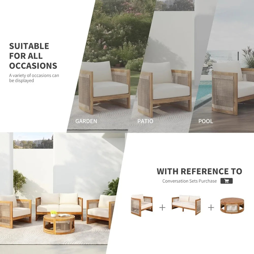 Neet Designs Emporium Dora Patio Club Chairs With Cushions
