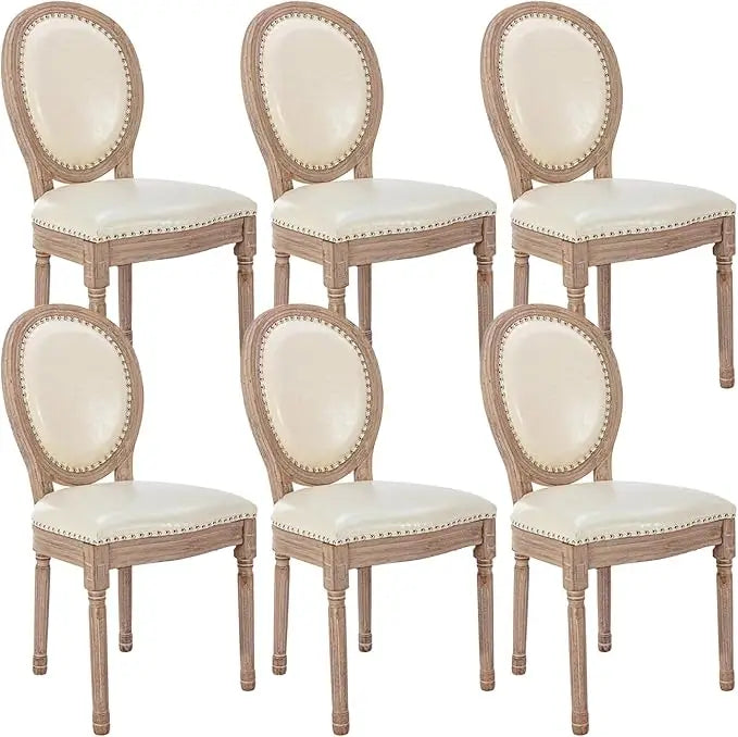 HUANZHUANG French Country Dining Chairs Solid Wood