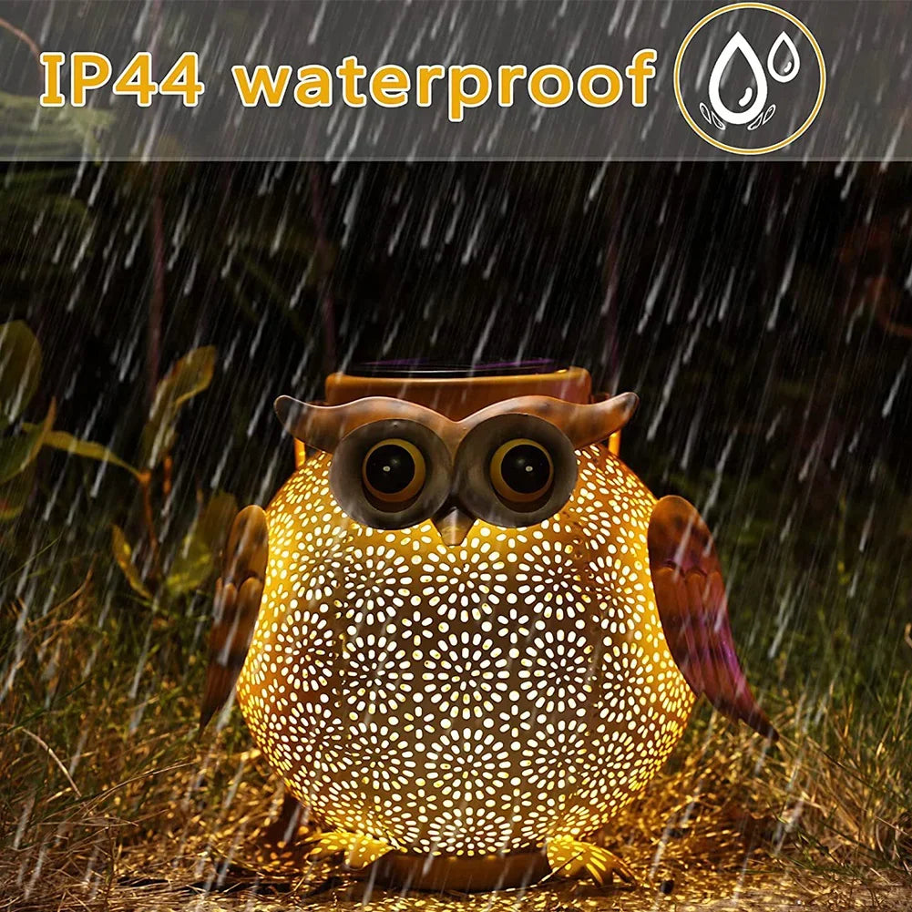 Neet Designs Emporium Iron Art Hanging Solar Lantern Owl