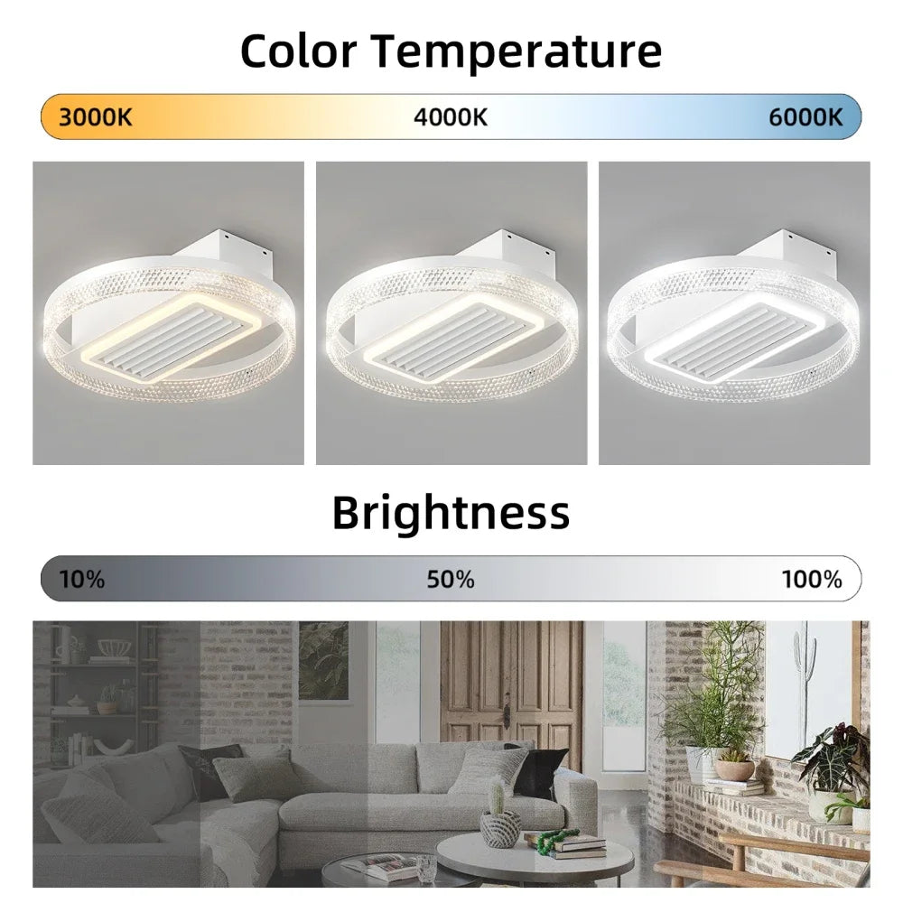 Hign-Concerned Ceiling Fan With Light Remote Control LED