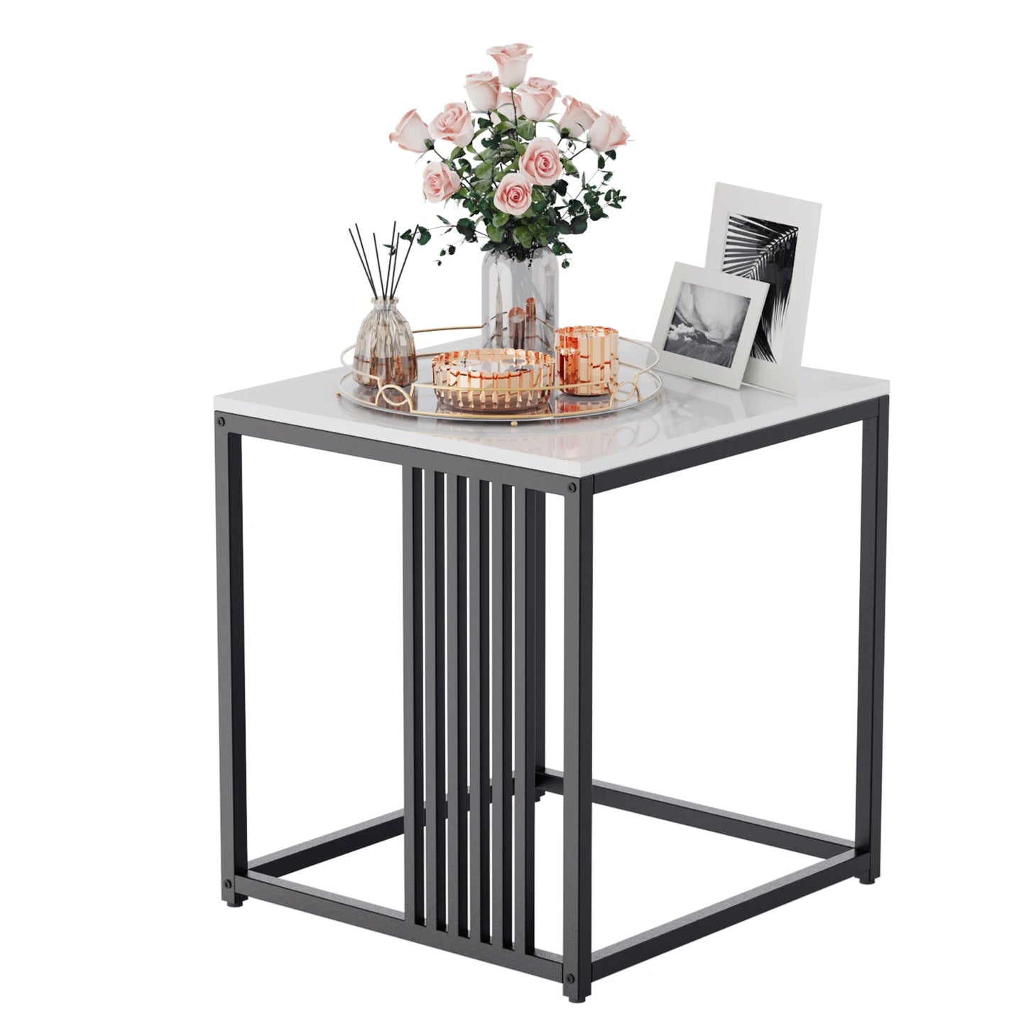 BINGOPAW Solid Marble Coffee Table Modern Minimalist