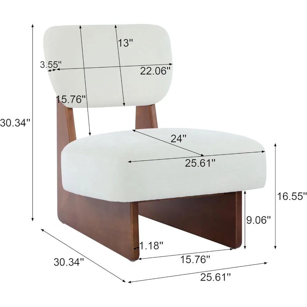 Angduo Low Profile Accent Chair Set Of 2 Modern Armless