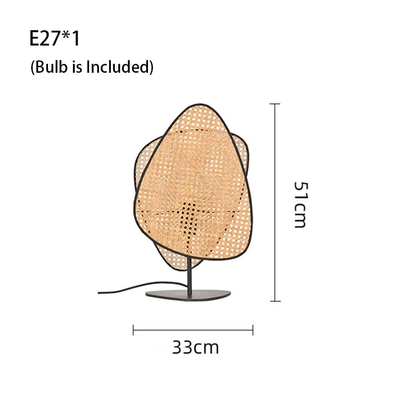Rattan LED Floor Lamp With Nightlight For Living Room