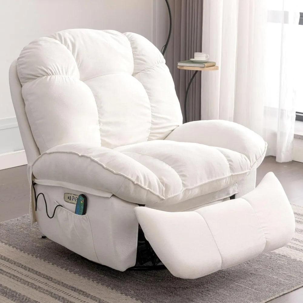 MKDK Power Massage Recliner Chair Heated Oversized Swivel