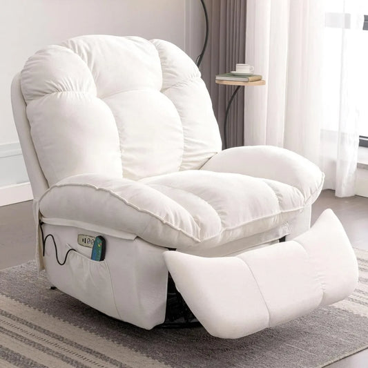 MKDK Power Massage Recliner Chair Heated Oversized Swivel