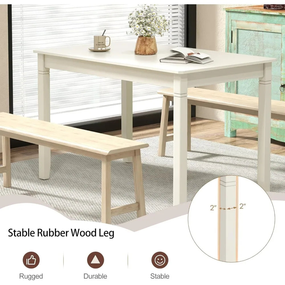 Angduo Modern Rectangular Kitchen Table For Small Spaces