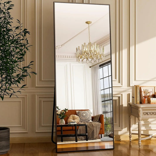 XRAMFY Floor Mirror Aluminum Frame Free Standing