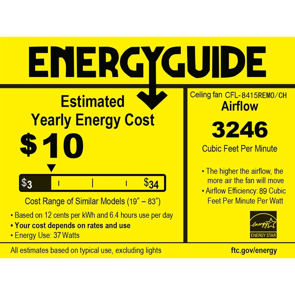 XMSJ Crystal Lighted Ceiling Fan With Remote Control