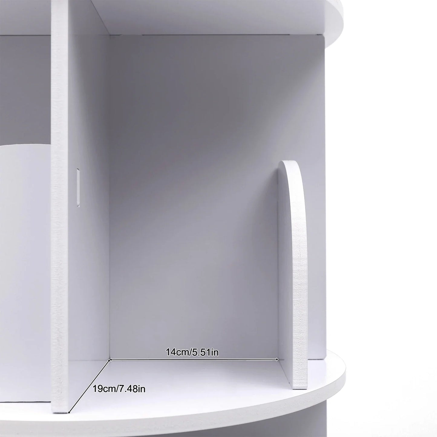 Durable 360 Degree Silent Rotating Corner Bookshelf Stand