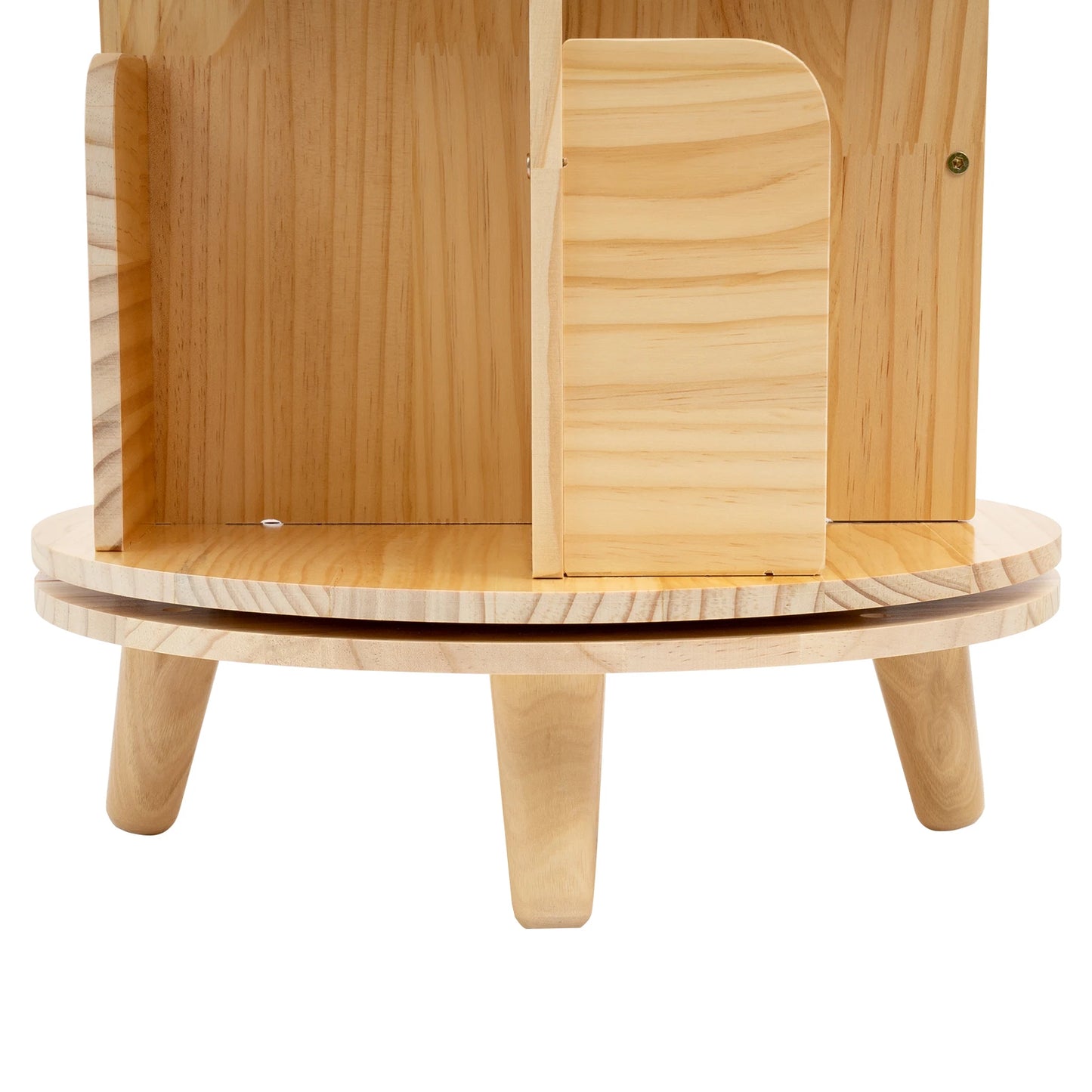 Finishes Rotatable Wooden Bookcase 1 To 6 Tiers Floor Stand