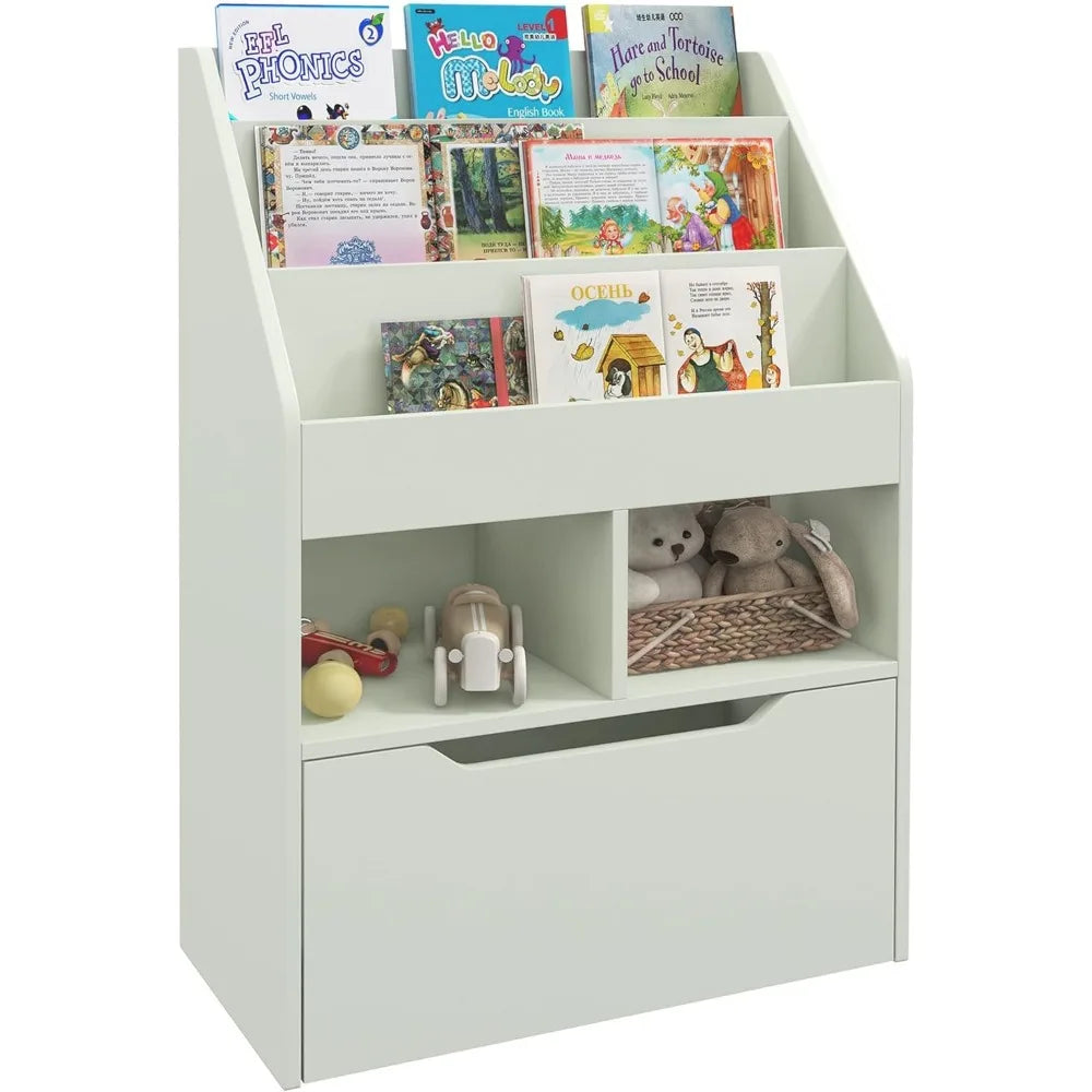 Kids Bookcase Multi Shelf Storage Organizer for Playroom