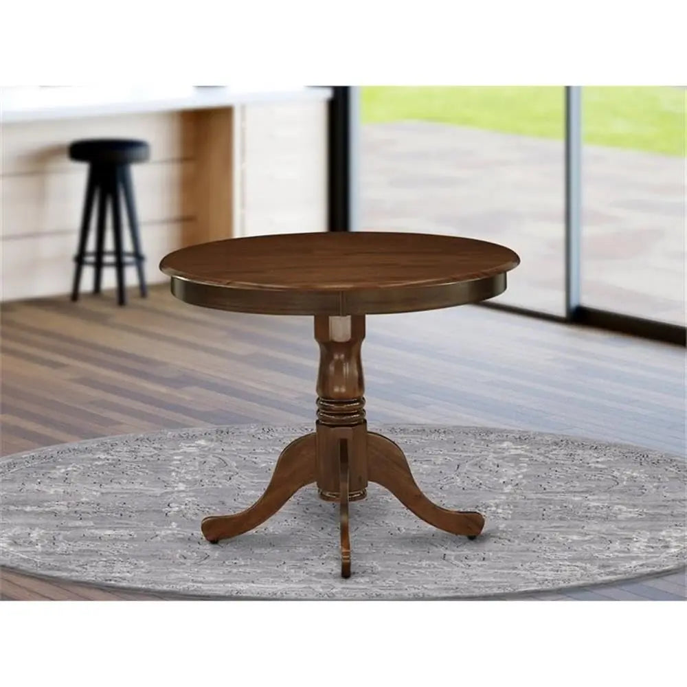Antique Round Rubber Wood Dining Table