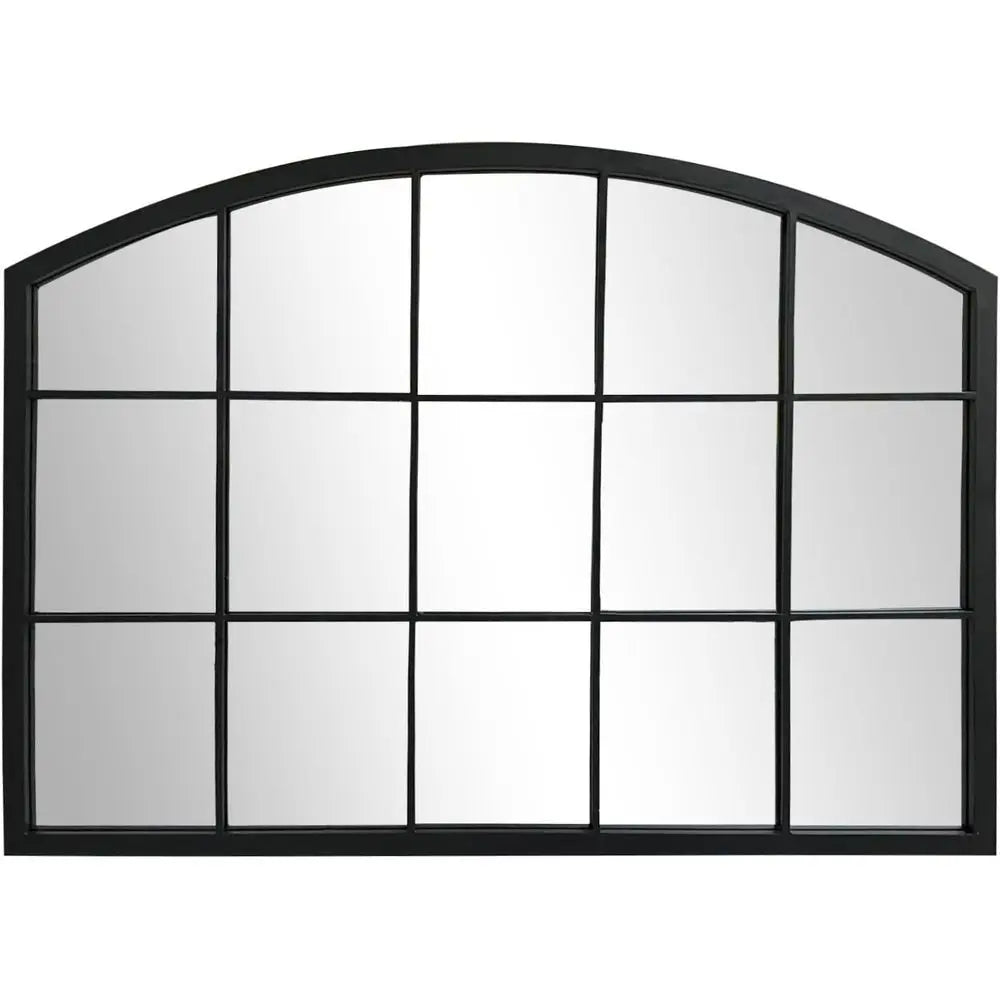 Arched Vintage Metal Wall Mirror for Entryway and Living Room