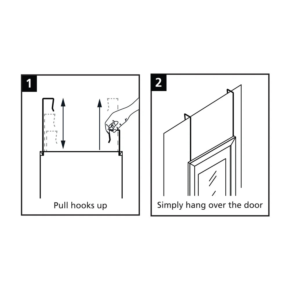 DUTRIEUX Over Door Full Length Mirror With Hooks Wall Mounted