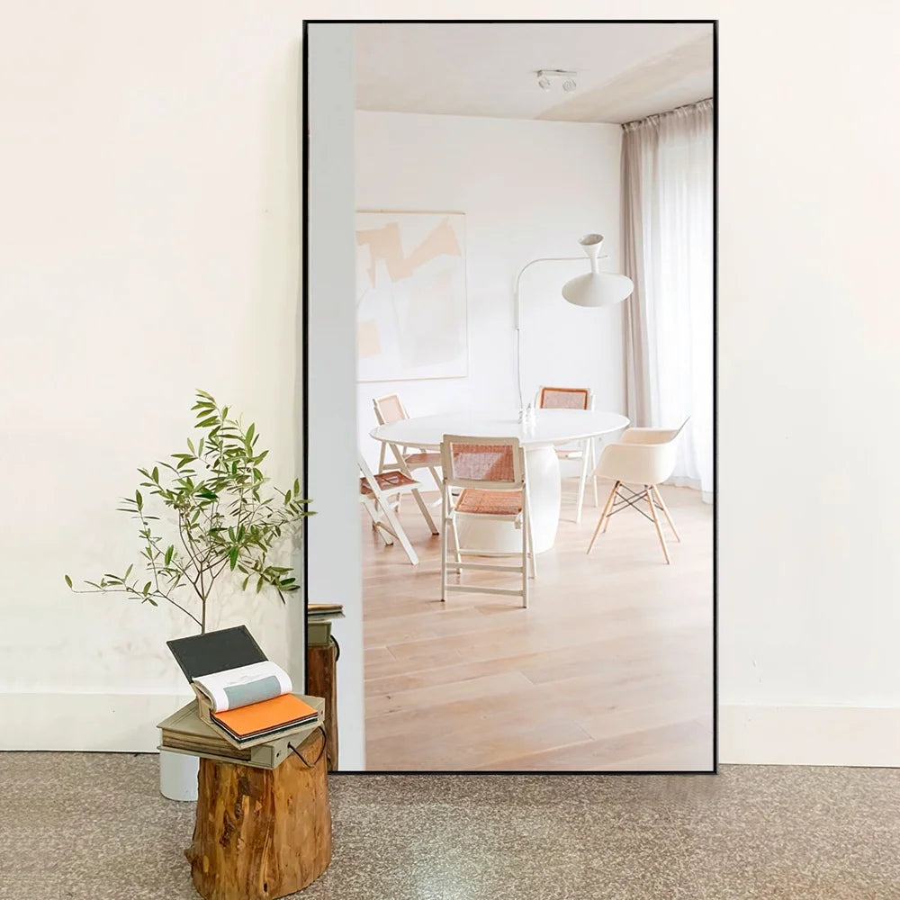 DUTRIEUX Full Length Aluminum Frame Shatterproof Floor and Wall Mirror