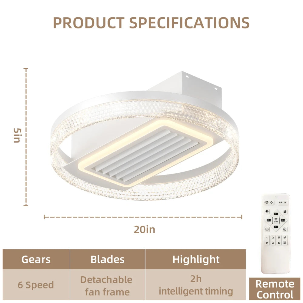 Hign-Concerned Ceiling Fan With Light Remote Control LED