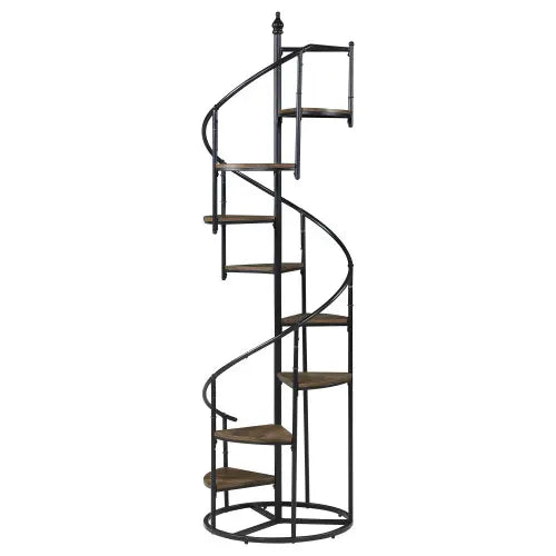 General Staircase Eight Rack Bookcase Spiral Steel Frame