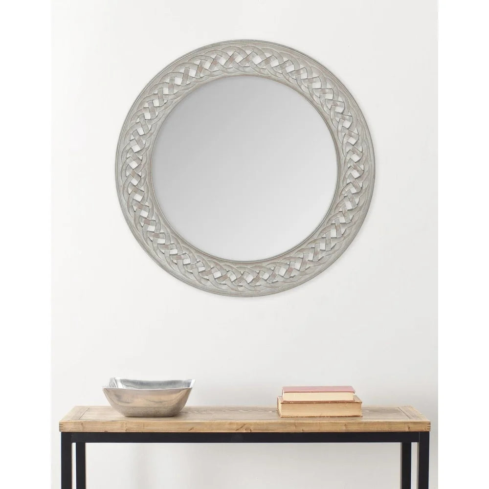 Dutrieux Braided Chain Wall Mirror Elegant Framed Glass Accent