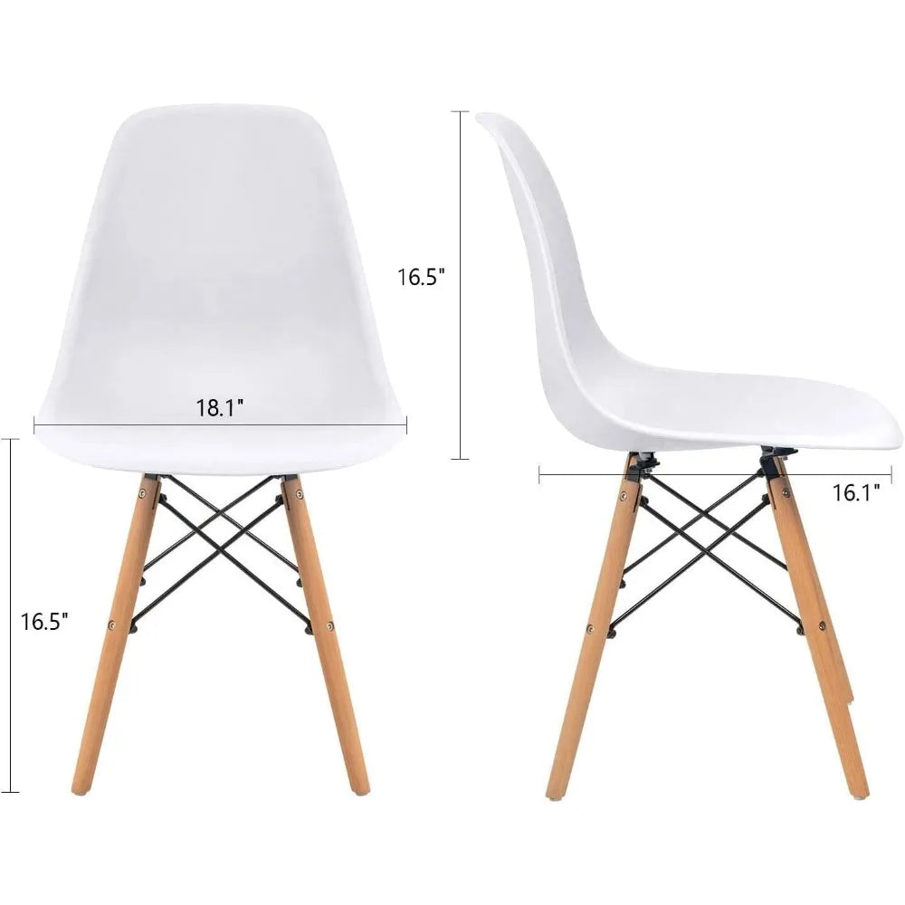 XMSJ Mid Century Modern Plastic Shell Dining Chair Pre Assembled