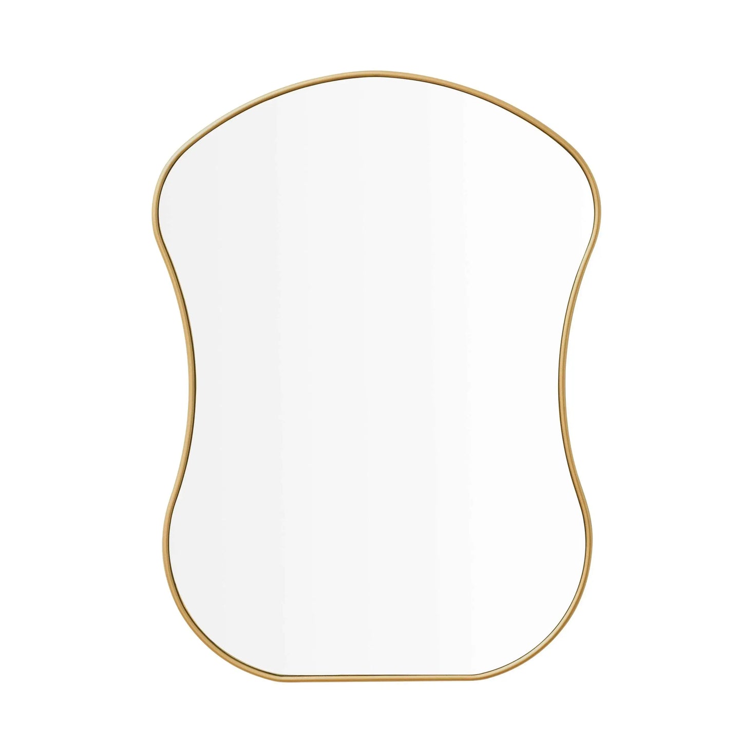 SHYFOY Wave Shaped Gold Frame Accent Wall Mirror