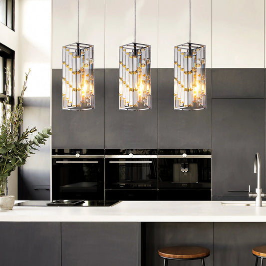 ARLGSITEC Crystal Pendant Light 3 Pack Ceiling Lamp