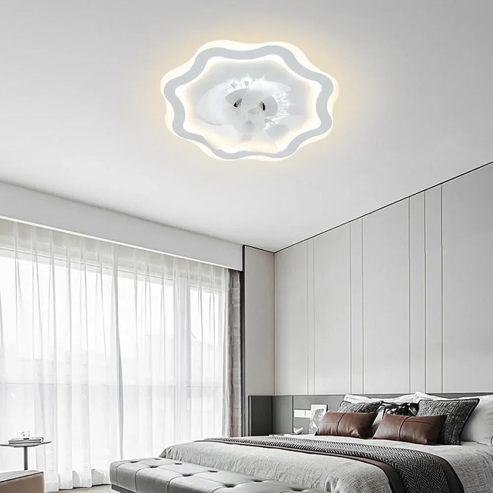Bymaocar Led Ceiling Fan Light With Remote Dimming 3 Speeds