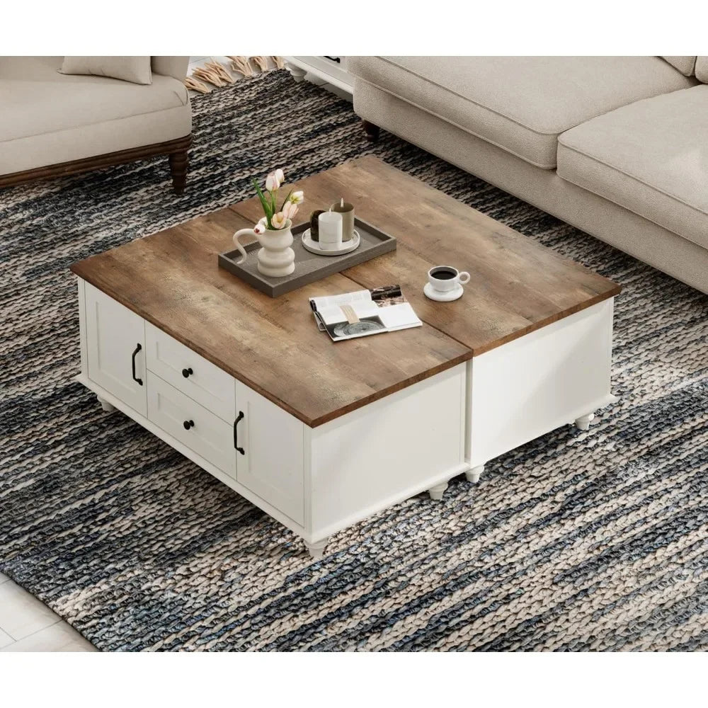 Guangbai Coffee Table Set of 2 With Storage Cabinets