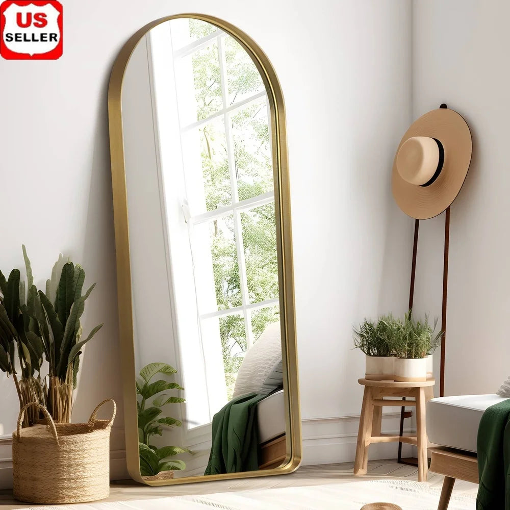 XMSJ Arched Full Length Shatterproof Floor Mirror High Definition