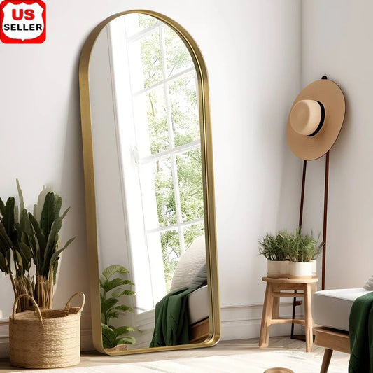 XMSJ Arched Full Length Shatterproof Floor Mirror High Definition