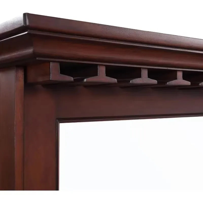 Seville Back Bar Framed Mirror Hardwood