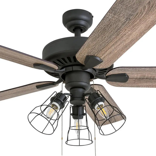 XMSJ Ceiling Fan 5 Blade Light Kit Quiet Operation