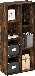 Luder Bookcase 7 Cube Storage Laminated Engineered Wood