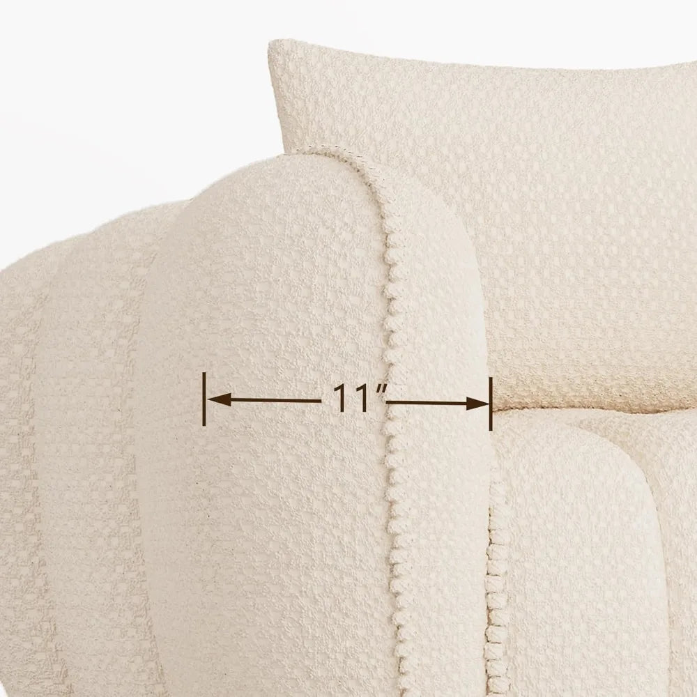 Pumpkin Shaped Accent Chair Upholstered Lounge Chair