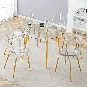 Dafify Round Dining Table Set For Four With Storage