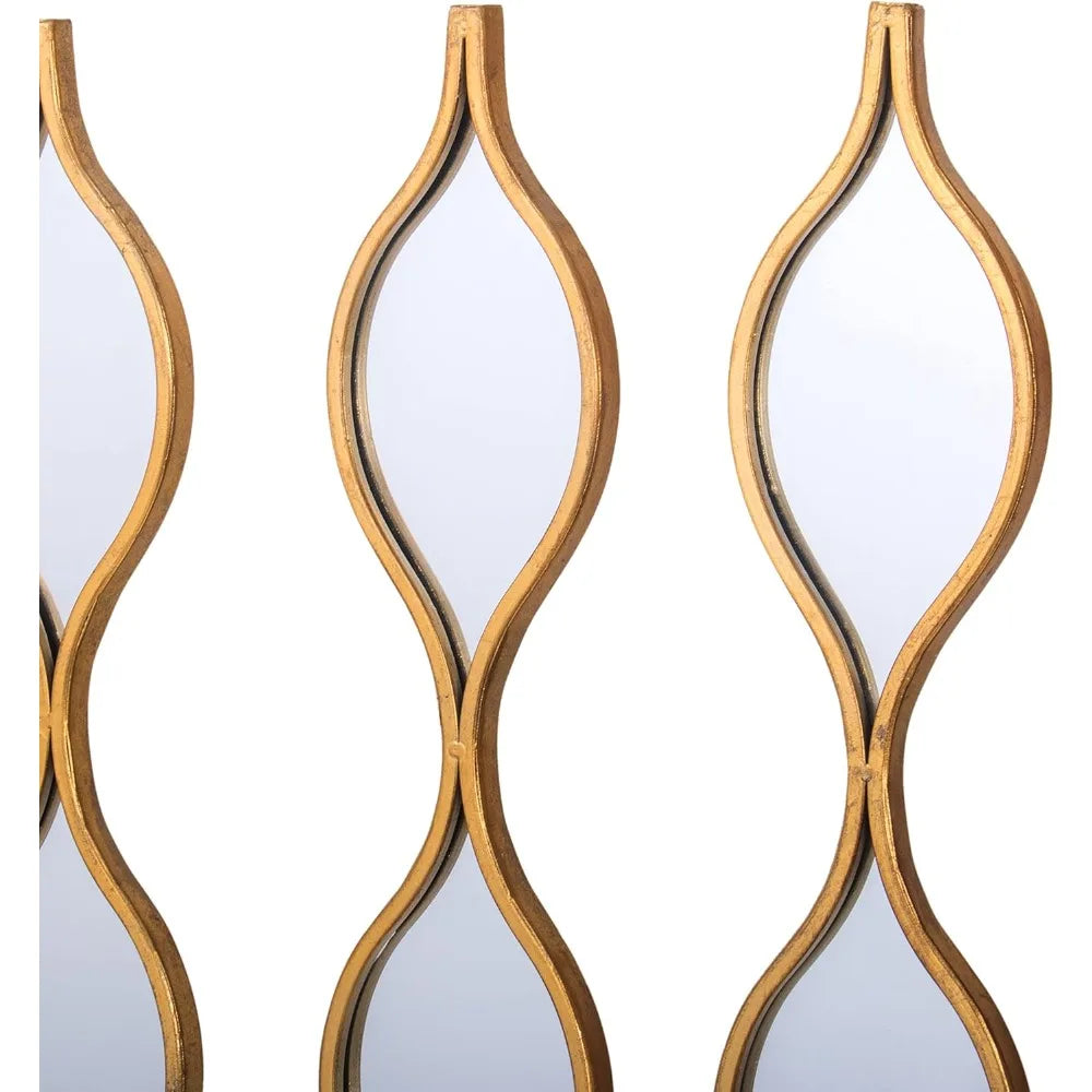 Set Of 5 Teardrop Wall Mirrors Decorative Slim Hanging Mirrors