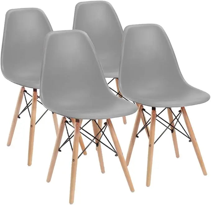 XMSJ Mid Century Modern Plastic Shell Dining Chair Pre Assembled
