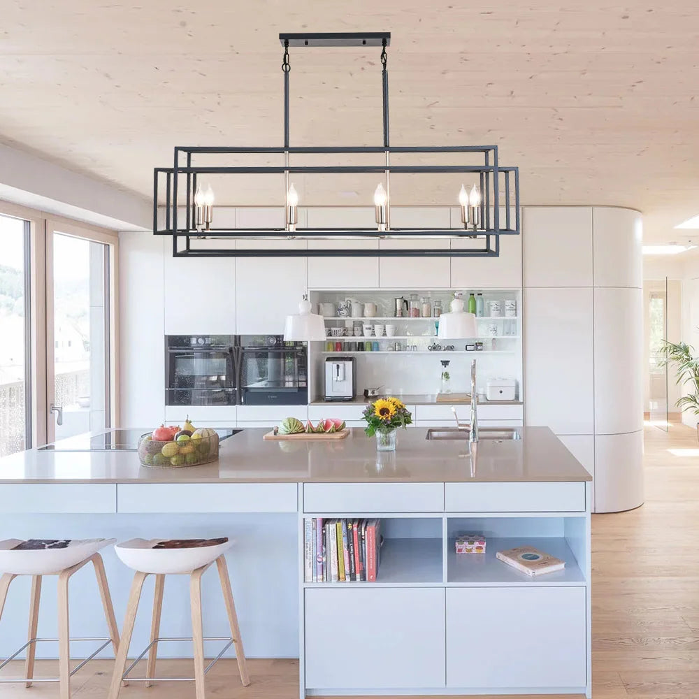 LovingC Retro Industrial Chandelier For Dining Room And Kitchen Island