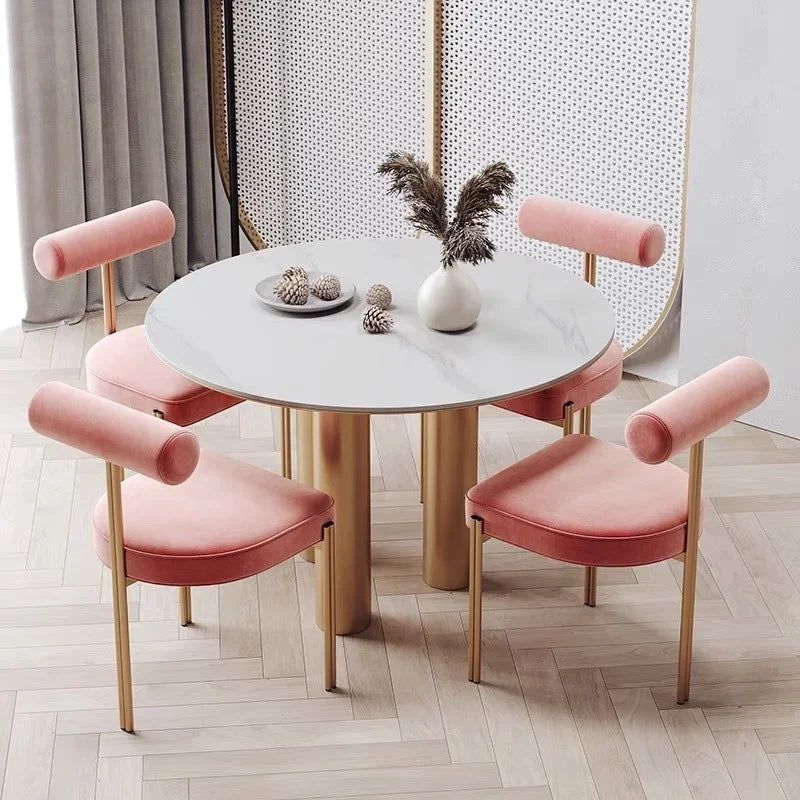 Luxury Modern Fabric Dining Chairs Nordic Home Living Room Furniture
