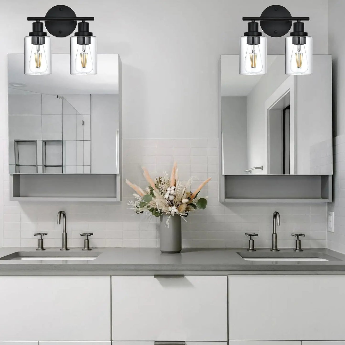 Origin Brushed Nickel Five Light Bathroom Vanity Light