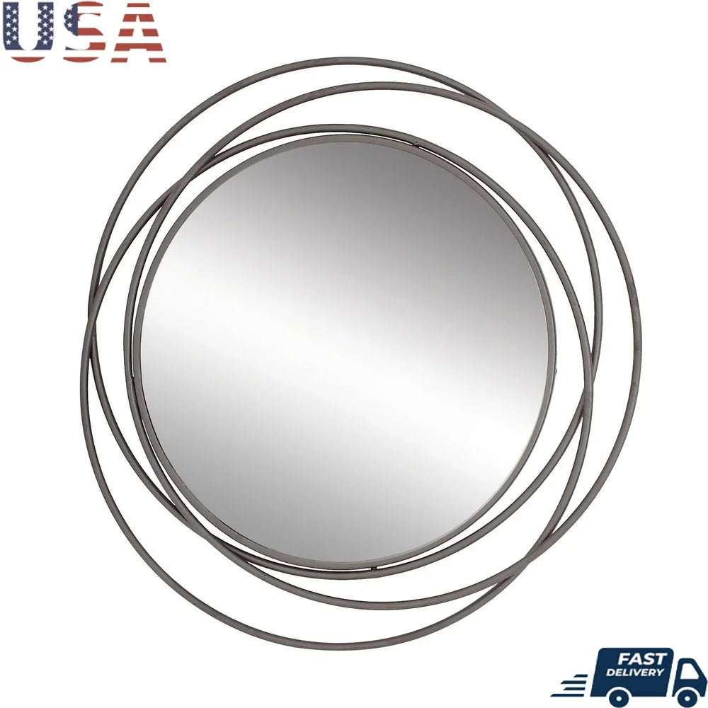 DUTRIEUX Overlapping Ring Metal Wall Mirror Decorative Accent