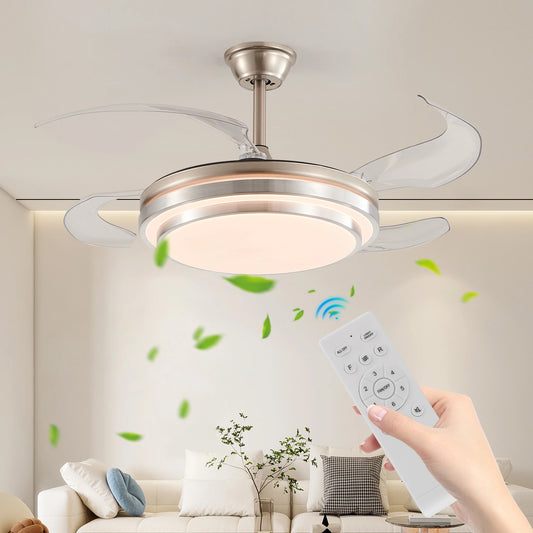 ARLGSITE Modern LED Ceiling Fan With Light And Remote