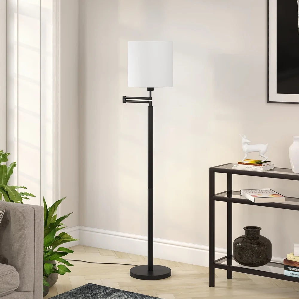 Neet Designs Emporium Modern Floor Lamp With Fabric Shade