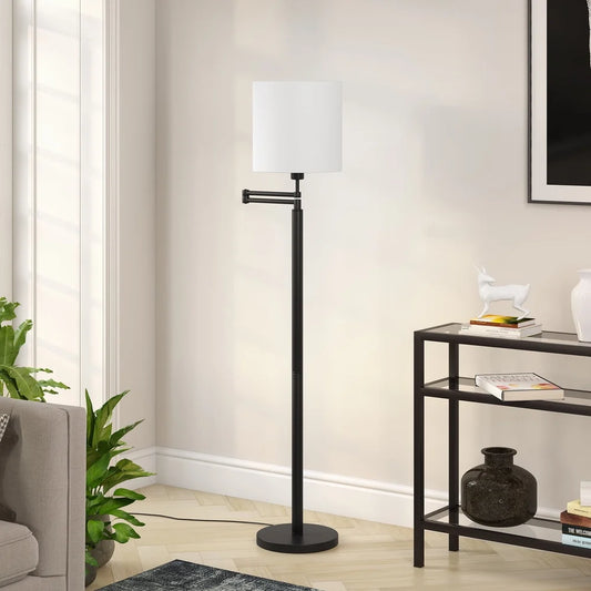 Neet Designs Emporium Modern Floor Lamp With Fabric Shade