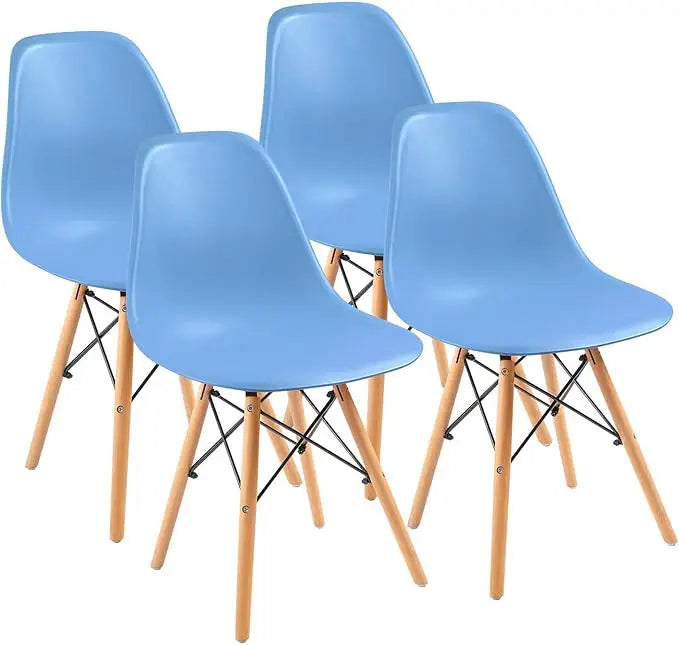 XMSJ Mid Century Modern Plastic Shell Dining Chair Pre Assembled